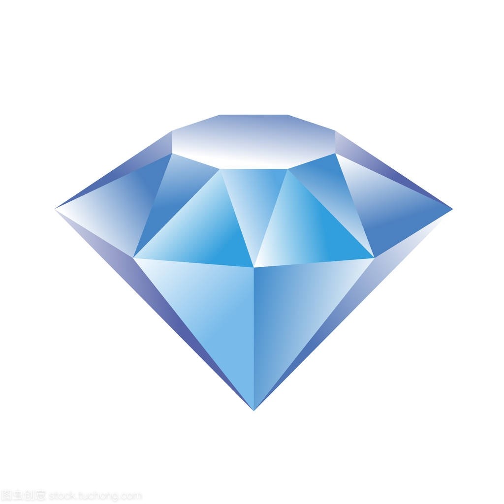 钻石蓝色标志。珠宝首饰彩色标志