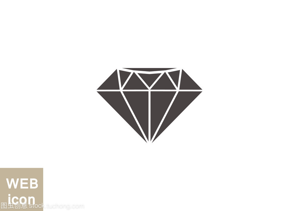 钻石 web 图标,豪华概念
